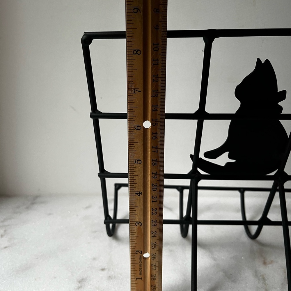 Black metal Cook Book Stand painting holder display with black cat… - Picture 10 of 13